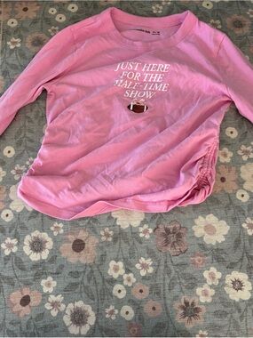 abercrombie kids pink crewneck tee